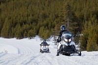 Non-commercially Guided Snowmobile Access Program. Original public domain image from Flickr