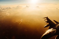 A U.S. Air Force F-16 Fighting Falcon receives fuel from a KC-135 Stratotanker with the 28th Expeditionary Aerial Refueling Squadron (EARS) in support of Operation Inherent Resolve over Iraq, Nov. 8, 2018.