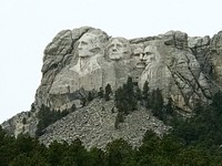 Approach to Mt. Rushmore, in the Black Hills National Forest, Keystone, SD, on May 18, 2017. USDA photo by Lance Cheung. . Original public domain image from Flickr