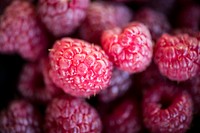 Raspberries on sale by vendors at the U.S. Department of Agriculture (USDA) Farmers Market in Washington, D.C., on May 26, 2017.