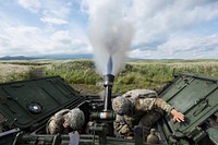 U.S. Soldiers assigned to Headquarters, Headquarters Company, 3rd Battalion, 21st Infantry Regiment, 1st Stryker Brigade Combat Team, 25th Infantry Division, conduct a live fire exercise utilizing a RMS6L 120mm mortar system on a M1129 Mortar Carrier as part of exercise Orient Shield 2017 at Camp Fuji, Japan, Sept. 19, 2017.