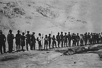 Climbing Mt Hood, Elliot glacier 1890's. Original public domain image from Flickr