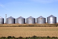 Grain bins in Hill County, MT. May 23, 2003. Original public domain image from Flickr