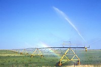 Center pivot irritation near Lewistown, Valley County, MT. August 1975. Original public domain image from Flickr