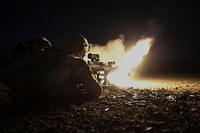 U.S. Soldiers assigned to Combined Joint Task Force-Horn of Africa's (CJTF-HOA) East African Response Force (EARF), fire M240 weapons systems and practice maneuvers Nov. 1, 2017, in Djibouti, Africa.