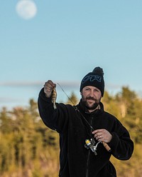 Fishermen often use snowmobile, ice auger and a depth finder to fish on Bass Lake in the U.S. Department of Agriculture (USDA) Forest Service (FS) Superior National Forest (NF) in Minnesota, on Feb 28, 2018, fun was had, but, the fish were all were too small to keep and returned to the lake.