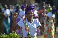 A group of Burundi singers and dancers perform at an Africa Day celebration held by the African Union Mission in Somalia at their headquarters in Mogadishu, Somalia, on 25 May 2018. AMISOM Photo. Original public domain image from Flickr