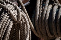 Sail ropes. Original public domain image from <a href="https://www.flickr.com/photos/unitedstatesnavalacademy/43750680810/" target="_blank">Flickr</a>