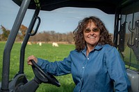 Tammy Higgins is a multi-generational Native American rancher who raises 80 head of cattle on here farm in of Okfuskee County, Oklahoma.USDA photo by Preston Keres.. Original public domain image from Flickr