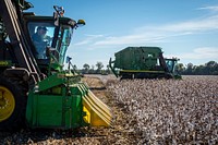 U.S. Department of Agriculture (USDA) Secretary Sonny Perdue visits Pugh Farms cotton operation., in Halls, Tennessee, October 18, 2019.USDA Photo by Preston Keres. Original public domain image from Flickr