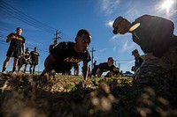 U.S. Army Recruits with the New Jersey National Guard’s Recruit Sustainment Program perform physical training at the National Guard Training Center in Sea Girt, N.J., Oct. 19, 2019.