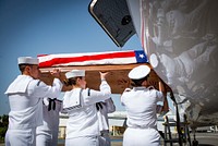 NAVAL SUPPORT ACTIVITY NAPLES, Italy (June 12, 2019) Sailors assigned to U.S. 6th Fleet participate in a repatriation of remains at Naval Support Activity Naples, Italy, June 12, 2019.