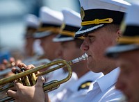 ODESA, Ukraine (July 4, 2019) Ukrainian Navy musicians play during exercise Sea Breeze 2019 in Odesa, Ukraine, July 4, 2019.
