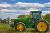 A farmer plants soybeans in Montgomery County, Md., May 12, 2020.USDA/FPAC photo by Preston Keres. Original public domain image from Flickr