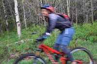 Man biking at the Uinta-Wasatch-Cache National Forest. Original public domain image from Flickr