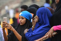 Mogadishu residents attend a ceremony to hand over Mogadishu Stadium on 28 August 2018.