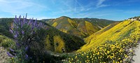 Beautiful spring mountain range. Original public domain image from Flickr