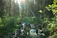 Payette National Forest watershed and fisheries personnel on the Council Ranger District assisted with excavation work done at the East Fork Ditch on the East Fork Weiser River.