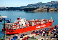 Container ship. Original public domain image from Flickr