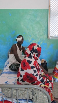 A victim of al-Shabaab's brutal reign of terror in Mogadishu recuperates in the Martini Hospital, a dis-used hospital in the centre of the city that is being renovated by AMISOM (the African Union Mission in Somalia) forces.