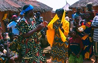 Local people dancing together. Original public domain image from Flickr