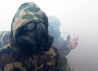 U.S. Marines and Sailors assigned to the Command Element, 24th Marine Expeditionary Unit conduct annual chemical, biological, radiological and nuclear defense training at Camp Lejeune, N.C., Feb. 27, 2012.