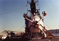 Underwater Ice Station Zebra 50 -- DSV-1 Transported to NUM (2009003001c)Trieste II (DSV-1) being transferred from San Diego to the Naval Undersea Museum, 1988. (Credit: Naval Undersea Museum, Keyport, WA). Original public domain image from Flickr