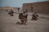U.S. Marines with Fox Company, 2nd Battalion, 8th Marine Regiment, Regimental Combat Team 7 conduct a mission rehearsal at Camp Bastion in Helmand province, Afghanistan, June 2, 2013.