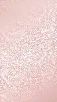 Vintage botanical phone wallpaper, pink pattern, aesthetic design