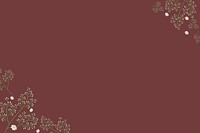 Minimal wildflower background vector in brown