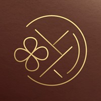 Sakura psd logo for wellness beauty spa on umber