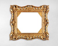 Antique gold frame mockup psd, vintage gold design