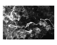 Aesthetic white smoke art print poster, abstract monotone wall decor