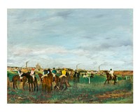 Edgar Degas art print, The Races, famous painting of a horse race