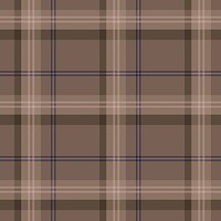 Plaid pattern background, brown tartan, traditional design vector