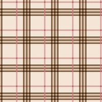 Beige tartan background, traditional Scottish design vector