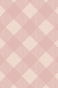 Pink plaid background, cute pattern design vector