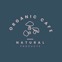 Organic cafe business logo template, professional design for organic branding vector