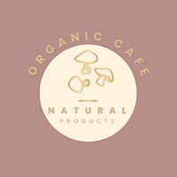 Organic cafe business logo template, professional design for organic branding vector