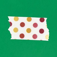 Polka dot washi tape clipart, brown pattern, planner sticker vector