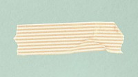 Pattern washi tape clipart, yellow stripes design psd