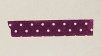 Polka dot washi tape clipart, purple pattern, planner sticker psd