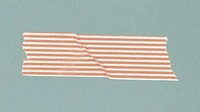 Pattern washi tape clipart, orange stripes design