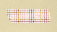 Aesthetic washi tape clipart, pink pattern, diary sticker psd