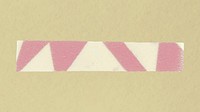 Abstract washi tape clipart, pink pastel design vector
