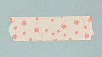 Cute pattern washi tape clipart, beige digital decorative stationery psd