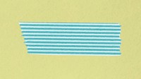 Blue washi tape sticker, striped pattern collage element vector