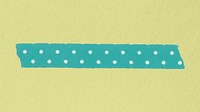 Cute washi tape clipart, purple polka dot pattern design vector