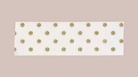 Color washi tape sticker, polka dot patterned collage element psd