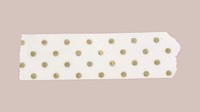 Color washi tape sticker, polka dot patterned collage element vector